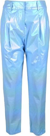 Aniye By Stijlvolle broek met unieke stofmix - Dames - Slim Fit Broeken - Blauw - S - Broeken