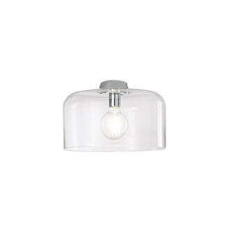 Luce-Ambiente-Design Luce Ambiente E Design - Plafoniera gibus in vetro trasparente 35 cm