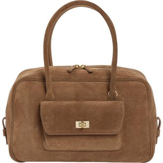 Sandro Ezmeh suede bag in Caramel at Nordstrom, Size Medium