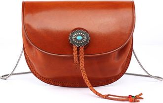 OLD TREND Leather Chain Crossbody Bag in Cognac at Nordstrom Rack