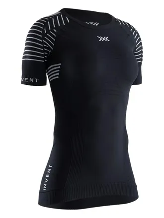 X Bionic Gestreept T-shirt - Zwart