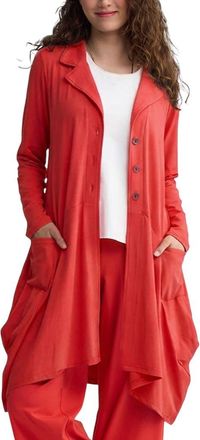 Luukaa D'Celli Liora Voluminous Jersey Jacket in Vermillion at Nordstrom, Size X-Large