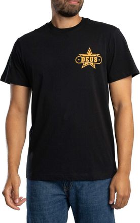 Deus Ex Machina Mens Gumshoe Back Graphic T-Shirt, Black, M