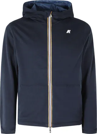 K-Way Blue Jake Double Interlock Reversible Hooded Cotton Jacket