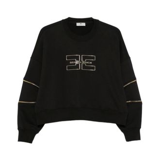 Elisabetta Franchi Sweatshirts - female - Elisabetta Franchi - Sweatshirts - Black - S - Sweatshirts & Hoodies