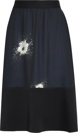 Gloria Coelho printed panel skirt - women - Viscose - 42 - Black