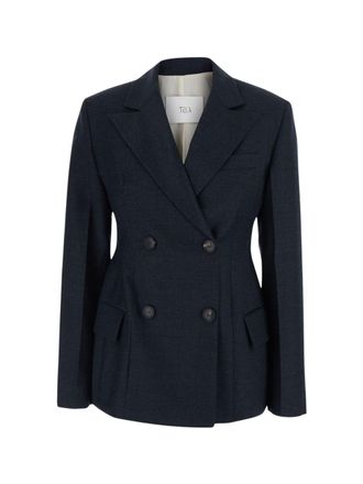 Tela Florence Double-Breasted Wool Blazer