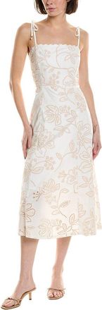 NVLT Nvlt Poplin Broderie Midi Dress