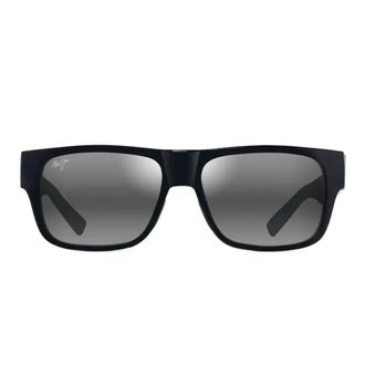 Maui Jim Sunglasses, unisex, Black, Size: 56 MM Polarized Modern Rectangular Sunglasses