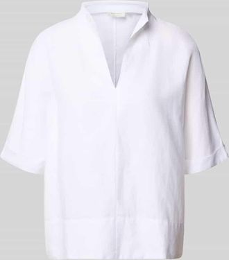 Eterna Loose Fit Blusenshirt aus Baumwoll-Leinen-Mix in Weiss, Gr&ouml;&szlig;e 38