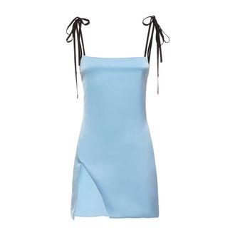 The Attico Kleedjes, Dames, Blauw, S, Polyester, Mini Jurk