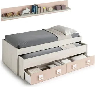 For&eacute;s Cama Nube Doble Dos Cajones Y Estante