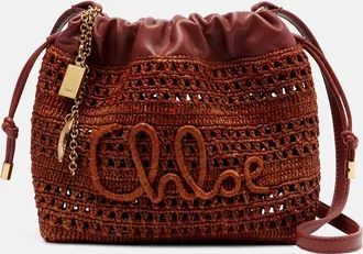 Chlo&eacute; Chlo&eacute; Bolso saco Summer Banana Mini de rafia
