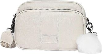 Generic Compatible For Women Female Handbag With Wide Shoulder Strap Hair Bulb Crossbody Sac(White)