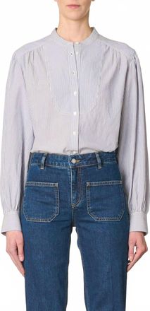 Vanessa Bruno Florisse Button Front Blouse In Blue