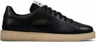 Clarks Tormatch Sneakers - Heren - Sneakers - Zwart - 44 1/2 EU - Leer - Schoenen