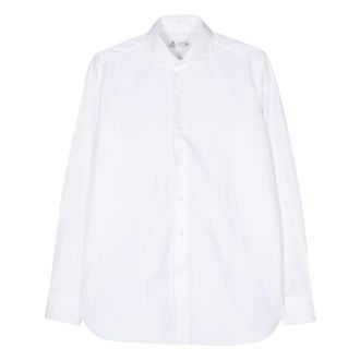 Borrelli Napoli Formal Shirts, male, White, 5XL, Cotton dress shirt