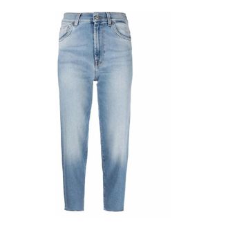 7 For All Mankind Jeans de tiro alto - Jeans - Mujer - Azul - W28