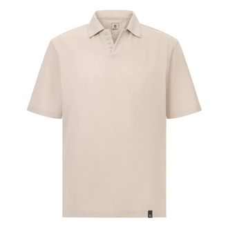 Boggi Milano Tops, Heren, Beige, XL, B Tech Cool Jade Open Hals Polo Shirt