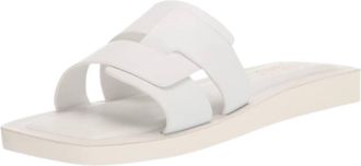 Franco Sarto Womens Caprislide Slide Sandal In White Leather