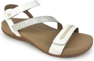 Aetrex Womens Gabby Quarter Strap Sandal In Off White