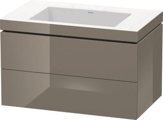 Duravit Lavamanos Duravit L-cube Con Base Mural, 80x48 Cm, 2 Cajones, Sin