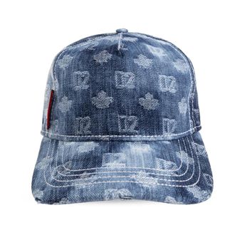 Dsquared2 Cappellino da Baseball in Denim - - Accessories - Donna - Blu - ONE SIZE