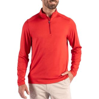 Cutter & Buck Coastline Epic Comfort Half Zip Performance Pullover in Red at Nordstrom, Size Xxx-Large