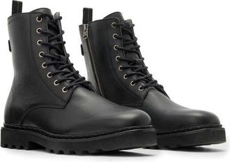 AllSaints Skiff Combat Boot in Black at Nordstrom, Size 10