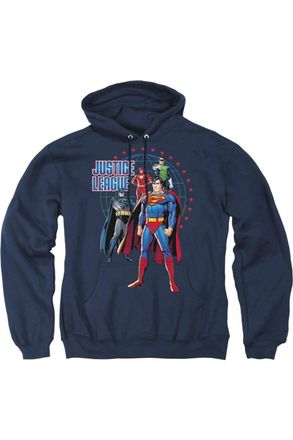 Gildan Justice League of America Protectors Adult Pull Over Hoodie / Hooded Sweatshirt