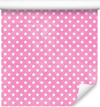 OEM Carta Da Parati Con Stelle Rosa Cipria, Centro Rosa Cipria 50x1000 Cm