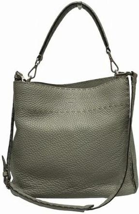 Fendi Pre-owned Handbags, female, Gray, Size: ONE SIZE Pre-owned Leather handbags