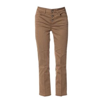 Liu Jo Cropped Trousers, female, Brown, Size: W28 Pantalone