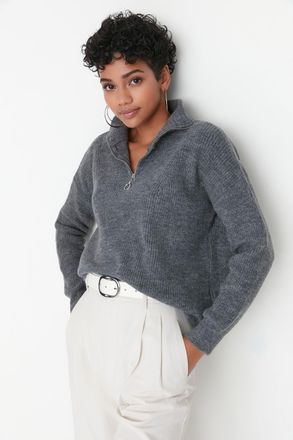 Trendyol Vrouw/Meisje Staande kraag Off-shoulder Trui