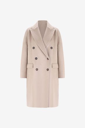 Brunello Cucinelli Zweireihiger Kaschmir-Dreiviertelmantel