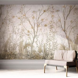 Tulup Fotomurale adesivo stickers - murali decorativo - soggiorno moderno - effetto realistico - Angolo boschivo 312x219 cm
