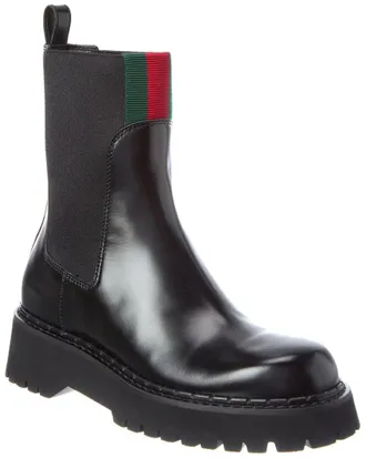 Gucci Wed Shiny Leather Boot