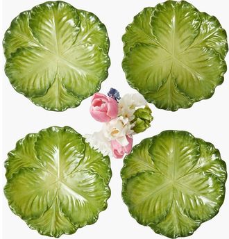 Mrs. Alice Serena Cabbage Starter Plates in Green at Nordstrom