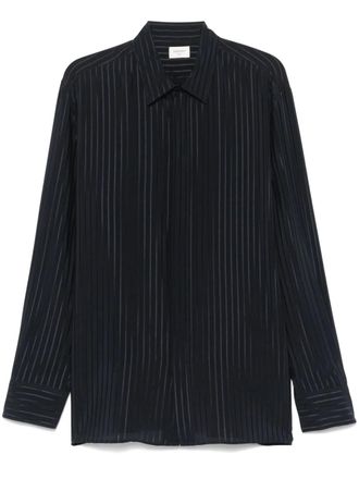 Saint Laurent striped silk shirt - Blue