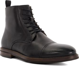 Dune London Mens Matias - Toe Cap Detail Ankle Boot - Black material_leather1 - Size UK 8