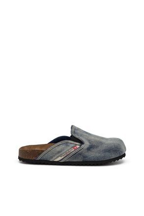 Diesel D-Woodstock-Denim mules - Moccasins and Mules - Man - Blue