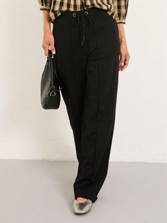 Fat Face FatFace Ely Black Ponte Wide Leg Trouser