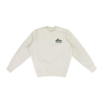 Aim&eacute; Leon Dore White Unisphere Crewneck Sweatshirt