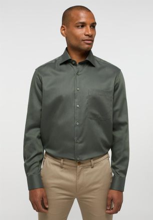 Eterna Langarmhemd ETERNA COMFORT FIT, Herren, Gr. 44, Normalgr&ouml;ssen, gr&uuml;n (dunkelgr&uuml;n), 100% cotton, normal, Manschette, Hemden Langarmhemd