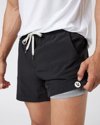 Vuori Clothing Kore Shorts Lined 5 | Black | XS, Size Extra Small
