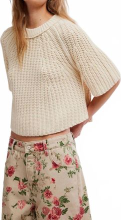 Free People Amy Sweater Tee In Ivory