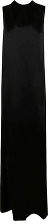 Ann Demeulemeester Zwarte Open Rug Draperen Jurk - Dames - Casual kleedjes - Zwart - XS - Kleedjes
