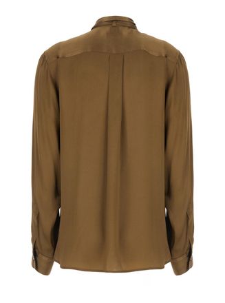 Mauro Grifoni Acetate and Silk Blend Shirt - Brown