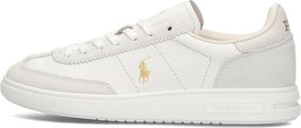 Polo Ralph Lauren Witte lage top kanten sneakers - Dames - Sneakers - Wit - 37 EU - Wol - Schoenen
