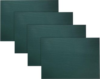 Fortessa Set Of 4 Strata Rectangle Leather Placemats